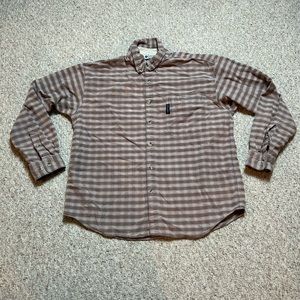 Columbia Plaid Flannel Shirt Men’s Large Long Sleeve Button Down Collared Pocket